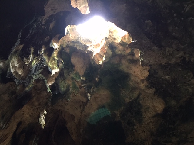 Opening at the cave